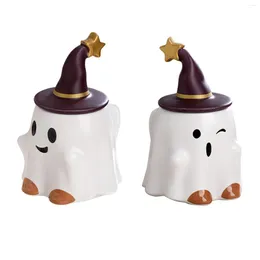 Mugs Ceramic Mug With Handle Water Tea Cup Tabletop Ghost Shaped Cute For Festival Fall Party Halloween Decor Holiday