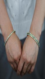 Summmer Fashion Women Hand Bracelet Jewellery Gold Colour Sparking Clear CZ Blue Turquoises Stone Bangle Bracelets For Women2344035