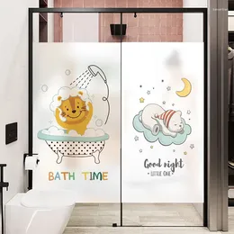 Window Stickers Custom Size Cartoon Variety Of Electrostatic Film Sticker Frosted Glass Toilet Opaque Privacy Bathroom Kids Room