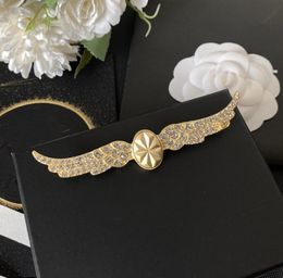 With BOX Gold Wings 104CM Designers Brooches Diamond Bling Fashion Pins For Unisex Party Birthday Cloth Scarf Hat Accessories Bro8744594