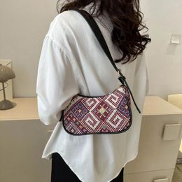 Evening Bags Women Bag Oxford Armpit Shoulder Purse Canvas Small Brand Clutch Hobos Summer Simple Handbags Bolso Feminina