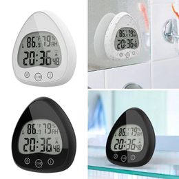 Wall Clocks Manual Waterproof Alarm Clock Shower Kitchen Gadget Study Stopwatch Bathroom Sucker Digital Timer Watch