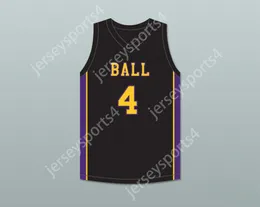 CUSTOM NAY Mens Youth/Kids MIKE EVANS 4 BALL HIGH SCHOOL TORS BLACK BASKETBALL JERSEY TOP Stitched S-6XL