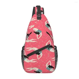 Duffel Bags Underwater Pink Swimmers Chest Bag Retro Durable School Cross Multi-Style