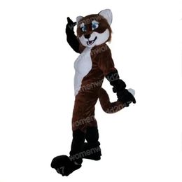 Performance brown fox Mascot Costume Simulation Cartoon Character Outfits Suit Adults Size Outfit Unisex Birthday Christmas Carnival Fancy Dress