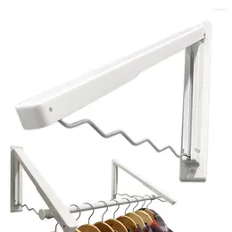 Hangers Clothes Drying Rack Wall Mounted Punch Free Foldable 20 Pounds Load Bearing Hanger Wavy Design Coat