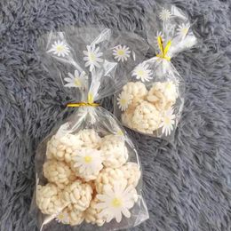 Gift Wrap 50/100Pcs Daisy Flower Bag Candy Cookies Clear Plastic Bags Wedding Birthday Party DIY Gifts Wrapping Supplies