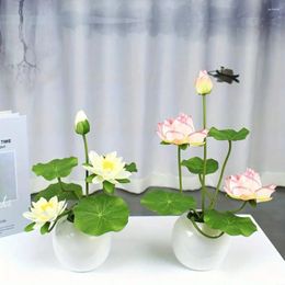 Decorative Flowers Exquisite Simulation Lotus Leaf Simple Beautiful Plants Flower Pool Landscape Creative Artificial