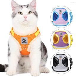 Dog Collars Cat Leash Vest Style Harness Breathable Reflective Pet Supplies