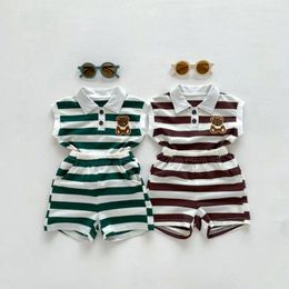 Clothing Sets Summer Baby Boy Clothes Fashion Stiped Cotton Toddler Sportwear Tshirt Shorts Infant