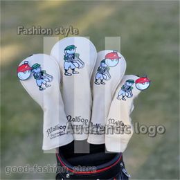 Fashion Other Golf Products Beige Fisherman Hat Golf Club Designer Wood Headcovers Driver Fairway Woods Cover PU Leather Head Covers Golf Putter 533