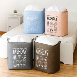 Super large laundry basket 75L foldable storage laundry basket with drawer cover waterproof linen toy clothing storage basket 240510