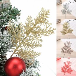 Decorative Flowers 10pcs Artificial Pine Branches Plants Needles DIY Accessories For Craft Garland Wreath Christmas Home Garden Decor