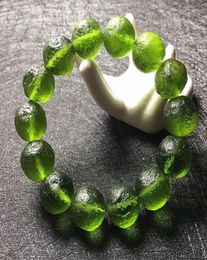 Charm Bracelets Moldavite Bracelet 8mm10mm12mm Energy Jewellery Green Peridot Woman Man Czech Stone Stretch Buddha9340164