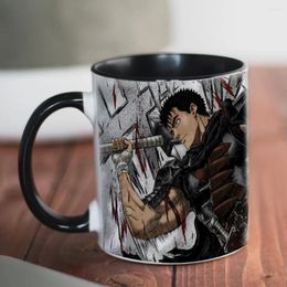 Mugs 2024 BERSERK Mug 11oz Ceramic Anime Milk Tea Gift Cup And Travel Cartoon Boy Friends Birthday Drop