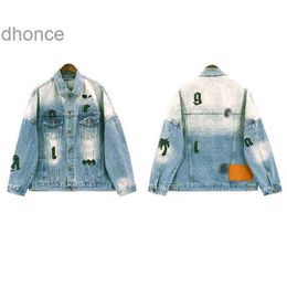 2024 Trend Designer Summer Fashion Trends International New Paim Denim Jacket Angel Washed and Distressed Trendy Brand Letter Patch Mens