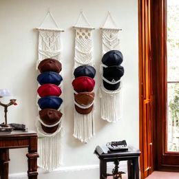 Tapestries Amazon's Hand-woven Tapestry Cap Storage Wall-mounted Hat Rack Bohemian Home Decoration