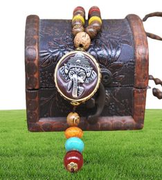 whole Yumfeel Handmade Nepal Jewellery Buddhist Mala Wood Beads Pendant Necklace Ethnic Horn Fish Long Statement Necklace For Wo5345894