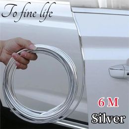 Window Stickers Chrome Car Door Edge Protection Silver Strip Decorative Strips For Air-conditioning Vents Anti-collision Soundproof Rubber