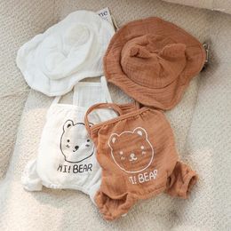 Dog Apparel Summer Pet Home Clothes Puppy Cute Hat Teddy Comfortable Soft Clothing Supplies Cartoon Printed