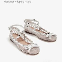 Sandals 2024 European and American designer brand retro Mary simple shoes for womens ballet dance shoes and womens banquet runway shoes Q240511