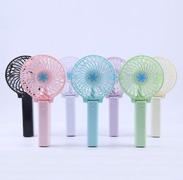 Portable USB Charging Foldable Handheld Fan 3 Speed Mini Fan With LED Light Adjustable Small Cooling Cooling Desktop Fans DH1453 T8209854