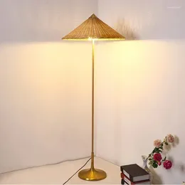 Floor Lamps Modern Minimalist Style Novel Living Room Bedroom LED Lights Bamboo Lamp