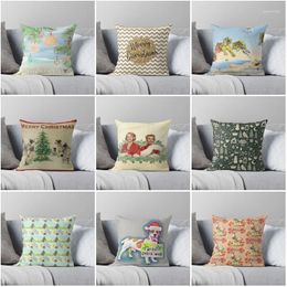 Pillow Merry Christmas Decorative Home Case Covers Light Dark Nordic40x40cm Modern Living Room Sofa House Bed 45 Fall