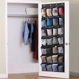 Storage Boxes Extra Large Over The Door Shoe Organiser With 4 Hooks 28 Pockets Hanging Rack Holder For Closet