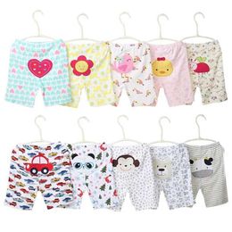 Shorts desenhos animados de bebê estampado shorts de algodão shorts meninas verão unissex bebê recém -nascidos d240510