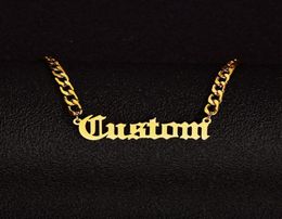 Name Personalised Customised Necklace Pendant Gold Colour 5mm Nk Chain Custom Nameplate Necklaces for Women Men Handmade Gifts K67X2342727