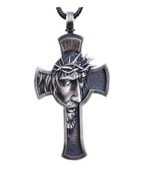 Mens christian jewelry barbed necklace jesus cross necklace7991199