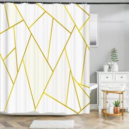 Shower Curtains Modern Art Style Geometric Patterns Curtain Waterproof Home Decor Polyester Fabric Bathroom Cortinas De Ducha