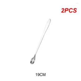 Coffee Scoops 2PCS Mixing Spoon Silver Beautifully Polished Preferred Material Thickened One Piece Household Products