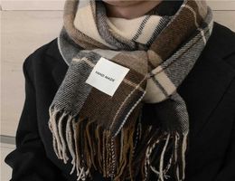 Scarf for male men in winter young people British classic lattice Korean version simple and long student scarf3602322