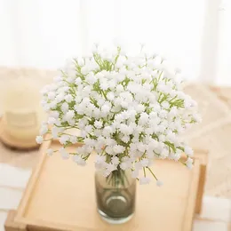 Decorative Flowers White Babysbreath Artificial Flower Gypsophila Mini Hydrangea High Quality DIY For Wedding Home Decortion Fake Plant