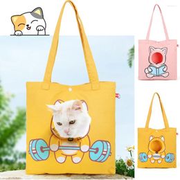 Cat Carriers Carrying Bag Outcrop Pet Canvas Breathable Cute Dog Sling Handbag Outdoor Fashionable Travel