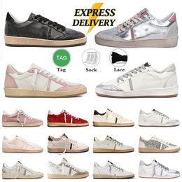 Low Wholesale OG Original Ball Star Handmade Suede Leather Platform Designer Shoes Upper Vintage Silver Womens Mens Italy Brand Gold Glitter Sneakers Trainers