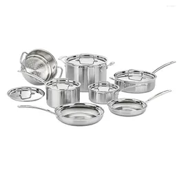 Cookware Sets 12-Piece Professional Set With Aluminum Core Even Heat Distribution Cool Grip Handles Dishwasher Safe Oven Up To