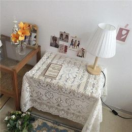 Table Cloth Tablecloth Ins Wind White Bed Frame Collocation Of Tea Cover Small Pure And Fresh_Jes3590