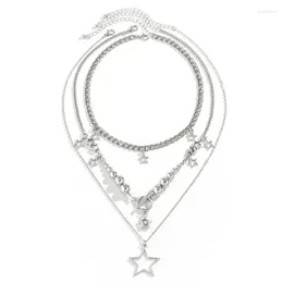 Pendant Necklaces Hollow Star Neck Chain Fashion Neckwear Jewellery Gift For Women And Girls Dropship