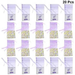 Gift Wrap 20 Pcs Lavender Bags Car Fresheners Drawer Small Candy Drawstring Wedding Favour