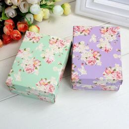 Gift Wrap 500pcs Pastorale Style Flower Large Paper Candy Boxes For Wedding Favours Gifts Box Baby Shower Goodie Bag Package