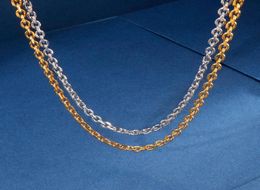 10pcs Whole Golden Silver Stainless Steel Thin Rolo Link Chain Necklace 2mm 18 inch for Women Welding chain3161921