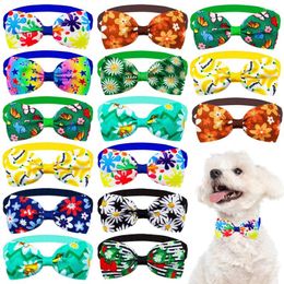 Dog Apparel Dogs 50/100pcs Small Sunflower For Grooming Collar Pet Summer Bows Bowties Pets Bow Tie Accessories