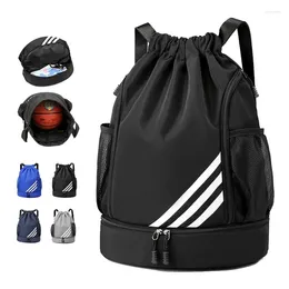 Storage Bags Sports Backpacks Multi-Pocket Large Capacity Waterproof And Durable Drawstring Backpack Shoe Compartment Light Travel Hiking
