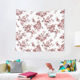 Tapestries Shabby Vintage Coral Burgundy Brown Roses Floral Tapestry Wall Coverings Living Room Decoration Home Decor Accessories