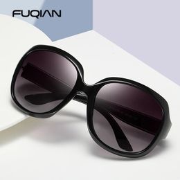 Design del marchio Eleganti occhiali da sole polarizzati di grandi dimensioni Donne alla moda grandi occhiali da sole rotondi Ladies Vintage Outdoor Anti Shades 240417
