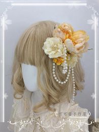Party Supplies Original Handmade Lolita Flower Side Clip Gorgeous Wedding Headdress Hanfu Barrettes Female Hair Accessories