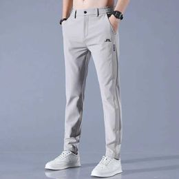 Pantaloni da uomo golf 2024 uomini estivi di alta qualità elasticità pantaloni casual traspirato j lindeberg wear 231009